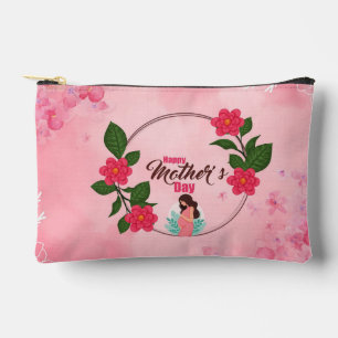 Printable Mothers Day Card, Printable Floral Greet Accessory Pouch