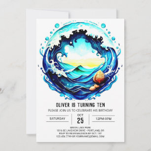 Printable Nautical Birthday Invitation