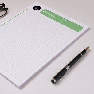 Printable Paper Green Engineering Graph Sheets Notepad