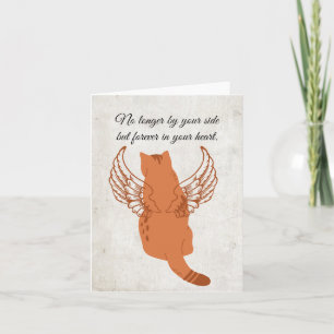 Printable Pet Condolence Card with Cat with Wings