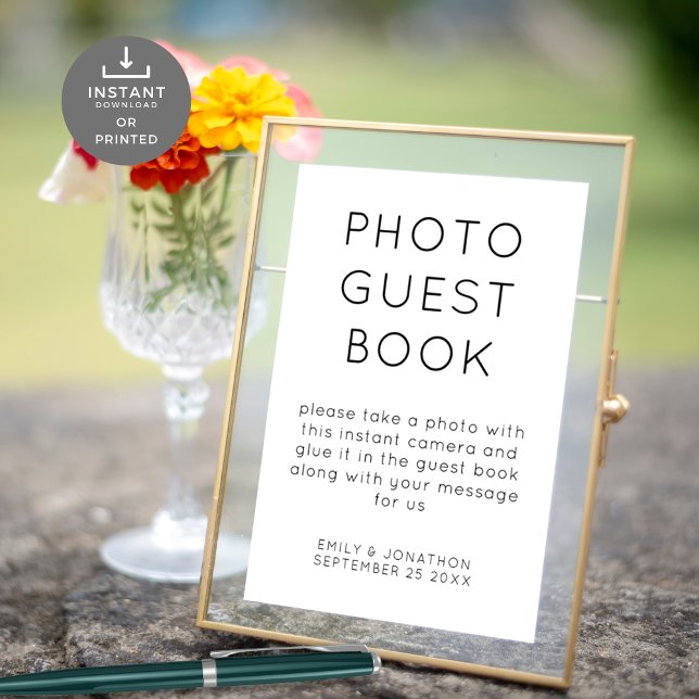 Printable Photo Guest Book Wedding Sign (Creator Uploaded)