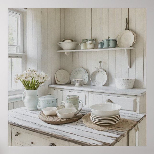 Printable photo Shabby chic Kitchen Modern Poster (Front)