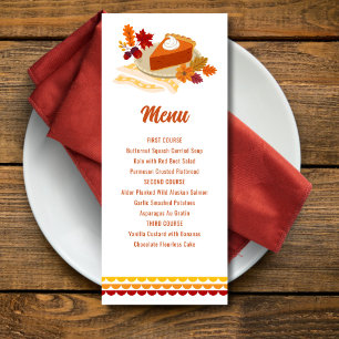 Printable Pie Thanksgiving Menu Invitation