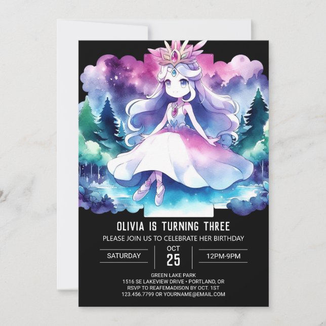Printable Princess Birthday Invitation (Front)