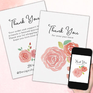 Printable Small Business Custom Logo Thank You Card