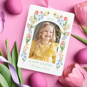 Printable Spring Flora Easter Greeting Invitation
