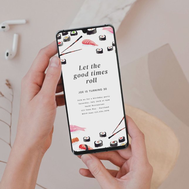 Printable Sushi Birthday Party Invitation (Creator Uploaded)