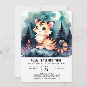 Printable Sweet Tiger Birthday Invitation