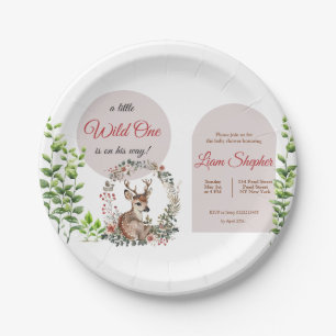 Printable Sweet Woodland Baby Shower Plates