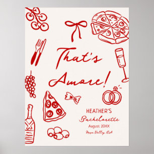 Printable That's Amore Bachelorette Party Poster