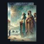 Printable Three Wise Men Nativity Scrapbook Invitation<br><div class="desc">Introducing the Printable Three Wise Men Nativity Scrapbook Paper, featuring vintage watercolor illustrations inspired by Matthew 2:1-2. These captivating designs depict the Magi following the bright star as they arrive in search of the newborn King, beautifully capturing the reverence and wonder of the moment. The soft, ethereal style and detailed...</div>