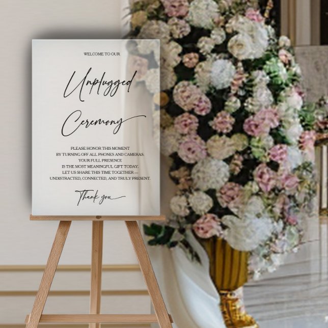 Printable Unplugged Ceremony Acrylic Sign (Creator Uploaded)
