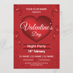 Printable Valentines Party Flyer Template