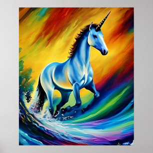 Printable Wall Art Rainbow Unicorn Digital Art