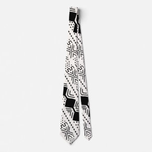 Printed  African Bogolan Neck Tie