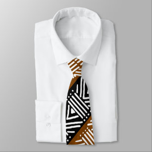 Printed  African Bogolan Neck Tie