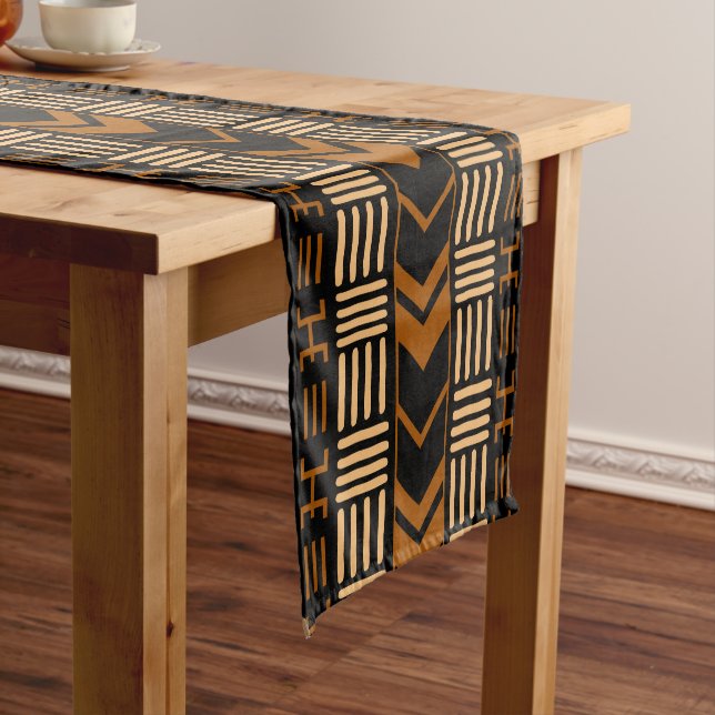 Printed African Bogolan Table Runner (In Situ)