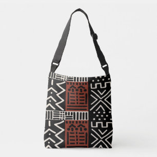 Printed African Mud Cloth Design Tote Bag