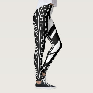Printed African mud cloth leggings