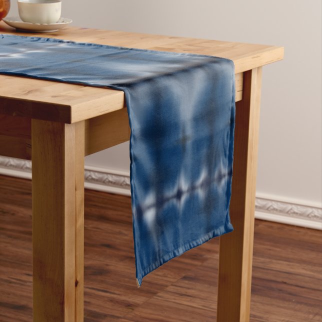 Printed African Tie Dye Mud Cloth Table Runner (In Situ)