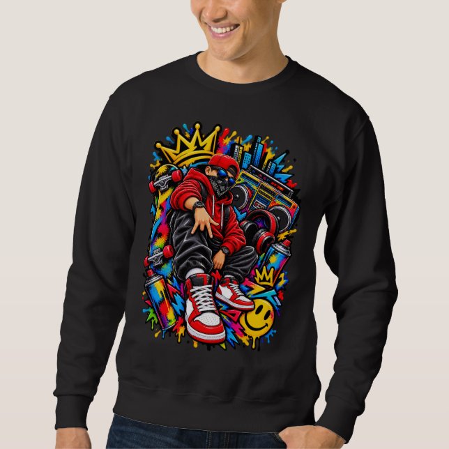 Printed Basic Sweet T-Shirt Sweatshirt (Front)