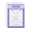 PRINTED BOW Purple Floral Lace Baby Shower Invite