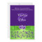 PRINTED BOW Purple Green Floral Wedding Invitation
