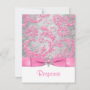 PRINTED BOW - Winter Wonderland Bat Mitzvah RSVP