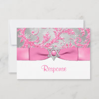 PRINTED BOW - Winter Wonderland Bat Mitzvah RSVP 2