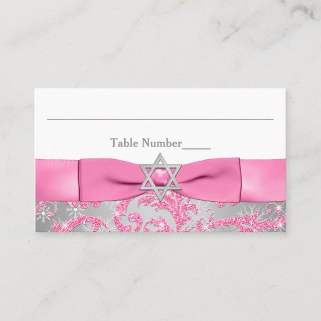 PRINTED Bow - Winter Wonderland Place Card (Front)