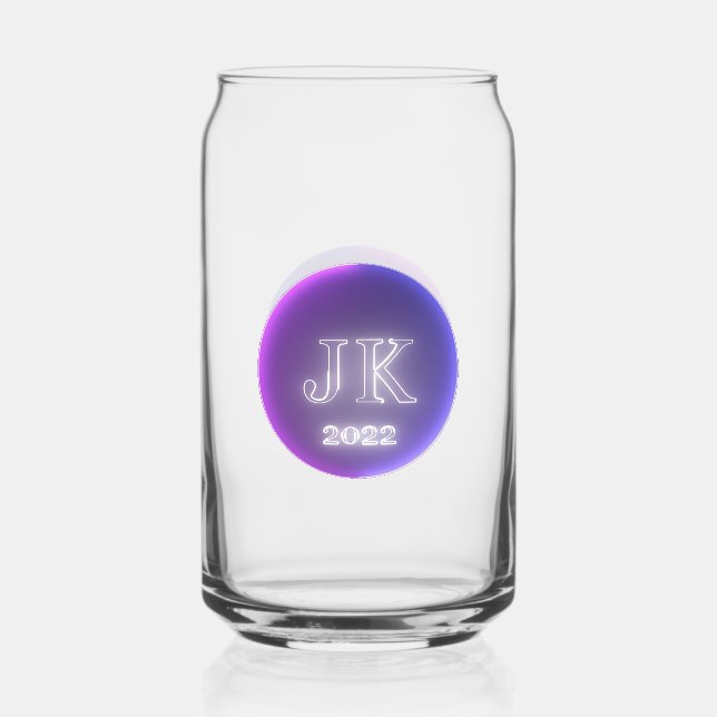 Printed Can Glass JK 2022 Pink Purple Logo (Front)