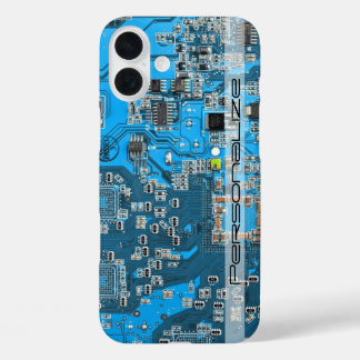 Printed Circuit Assembly PCB Blue Circuit Board iPhone 16 Plus Case