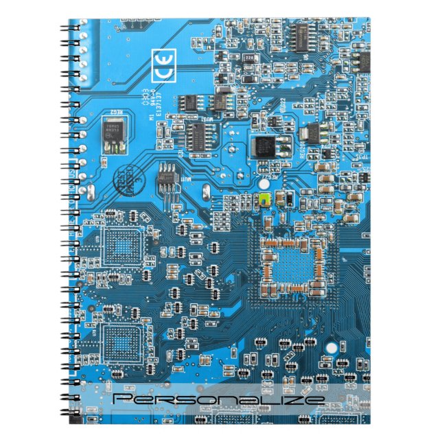 Printed Circuit Assembly PCB Blue Circuit Board Notebook (Front)