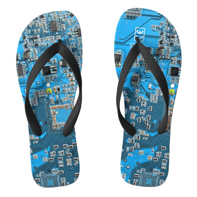Printed Circuit Assembly PCB Blue Circuit Board Thongs (Footbed)