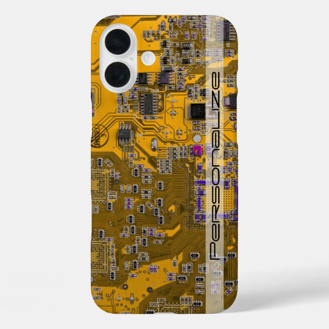 Printed Circuit Assembly PCB Circuit Board Orange Case-Mate iPhone Case (Back)