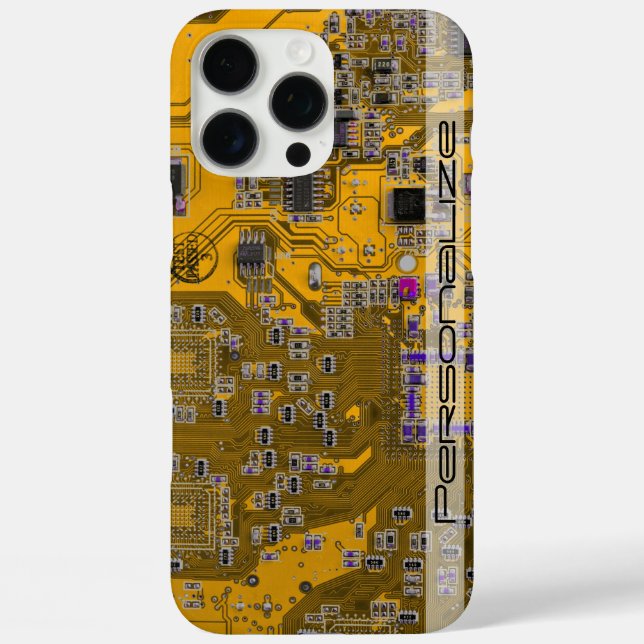 Printed Circuit Assembly PCB Circuit Board Orange Case-Mate iPhone Case (Back)