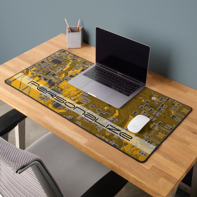 Printed Circuit Assembly PCB Circuit Board Orange Desk Mat (Office 2)