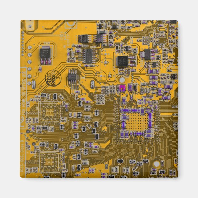 Printed Circuit Assembly PCB Circuit Board Orange Magnet (Front)