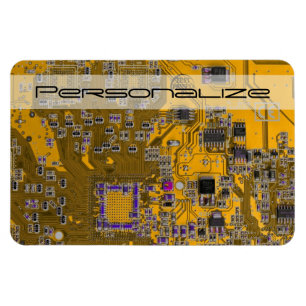 Printed Circuit Assembly PCB Circuit Board Orange Magnet