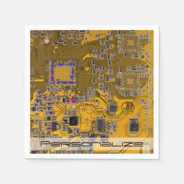 Printed Circuit Assembly PCB Circuit Board Orange Napkin (Front)