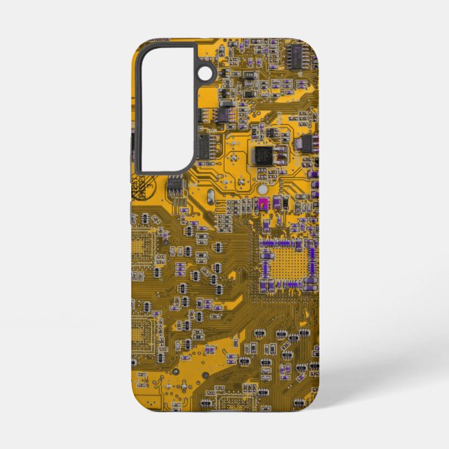 Printed Circuit Assembly PCB Circuit Board Orange Samsung Galaxy S22 Case (Back)