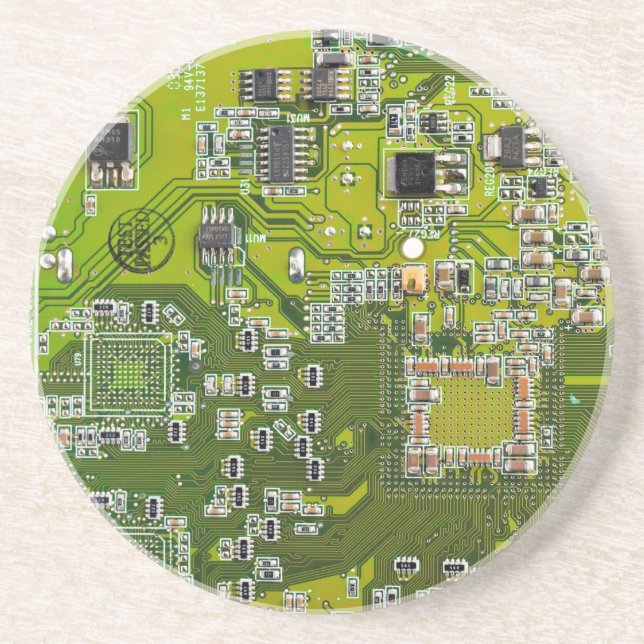 Printed Circuit Assembly PCB Green Circuit Board 2 Coaster (Front)
