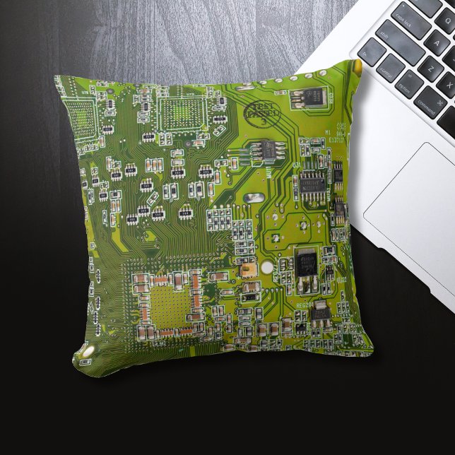 Printed Circuit Assembly PCB Green Circuit Board 2 Cushion (Creator Uploaded)