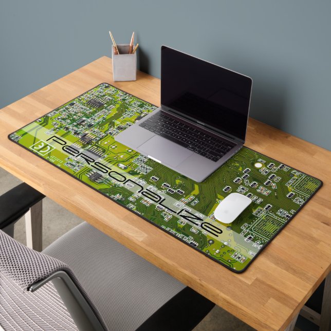 Printed Circuit Assembly PCB Green Circuit Board 2 Desk Mat (Office 2)