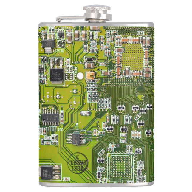Printed Circuit Assembly PCB Green Circuit Board 2 Hip Flask (Front)