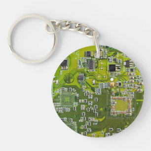 Printed Circuit Assembly PCB Green Circuit Board 2 Key Ring