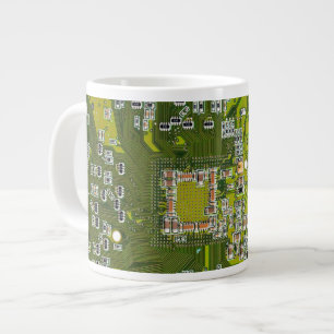 Printed Circuit Assembly PCB Green Circuit Board 2 Large Coffee Mug