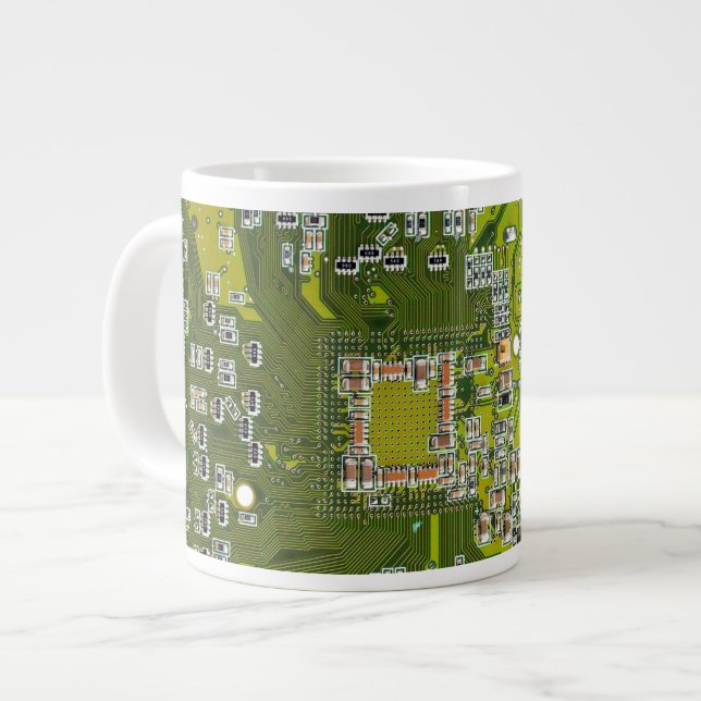Printed Circuit Assembly PCB Green Circuit Board 2 Large Coffee Mug (Front Left)