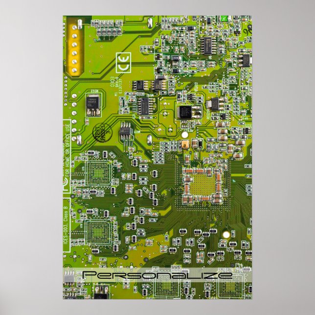 Printed Circuit Assembly PCB Green Circuit Board 2 Poster (Front)