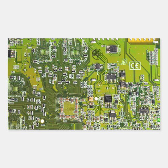 Printed Circuit Assembly PCB Green Circuit Board 2 Rectangular Sticker (Front)